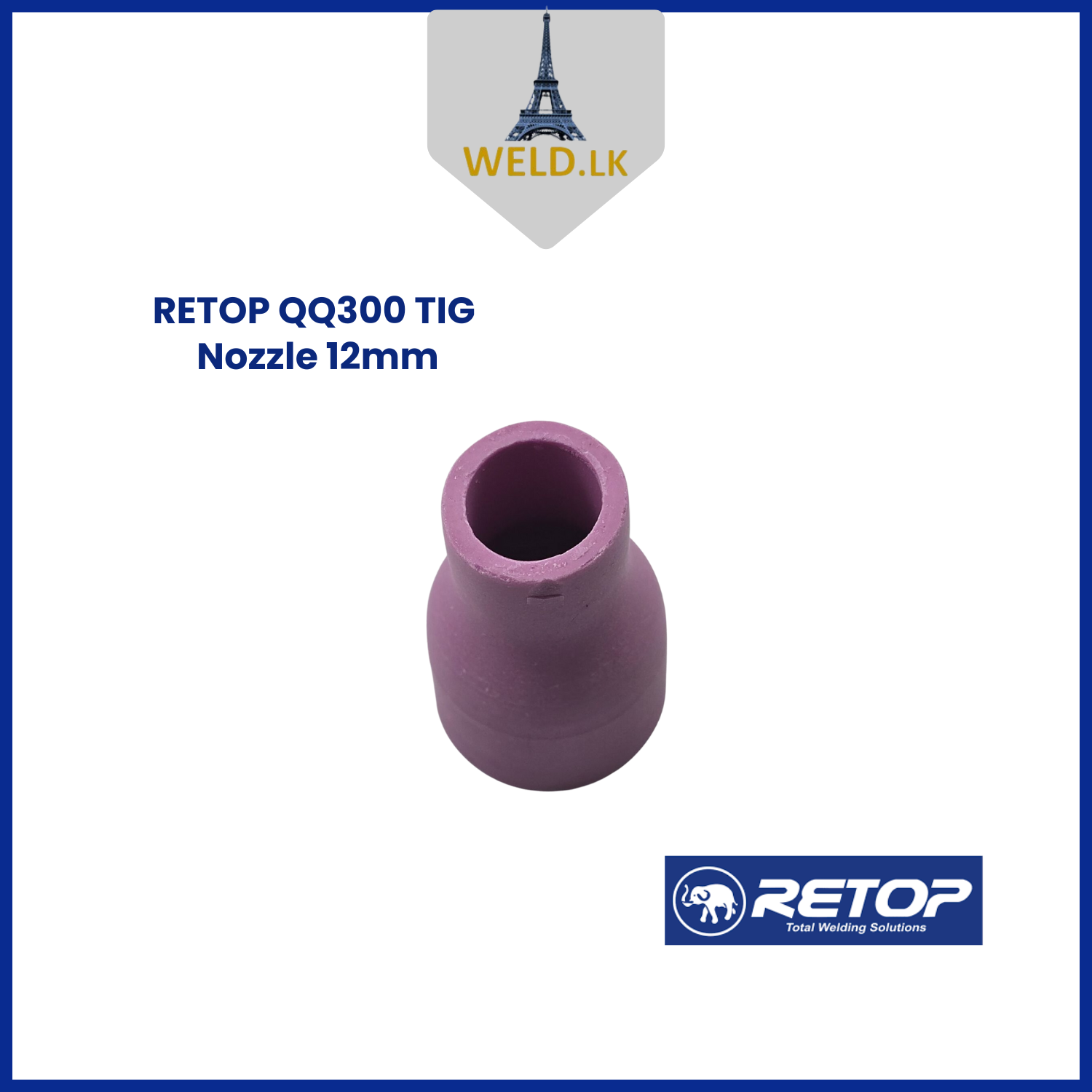 RETOP QQ300 TIG NOZZLE 12mm