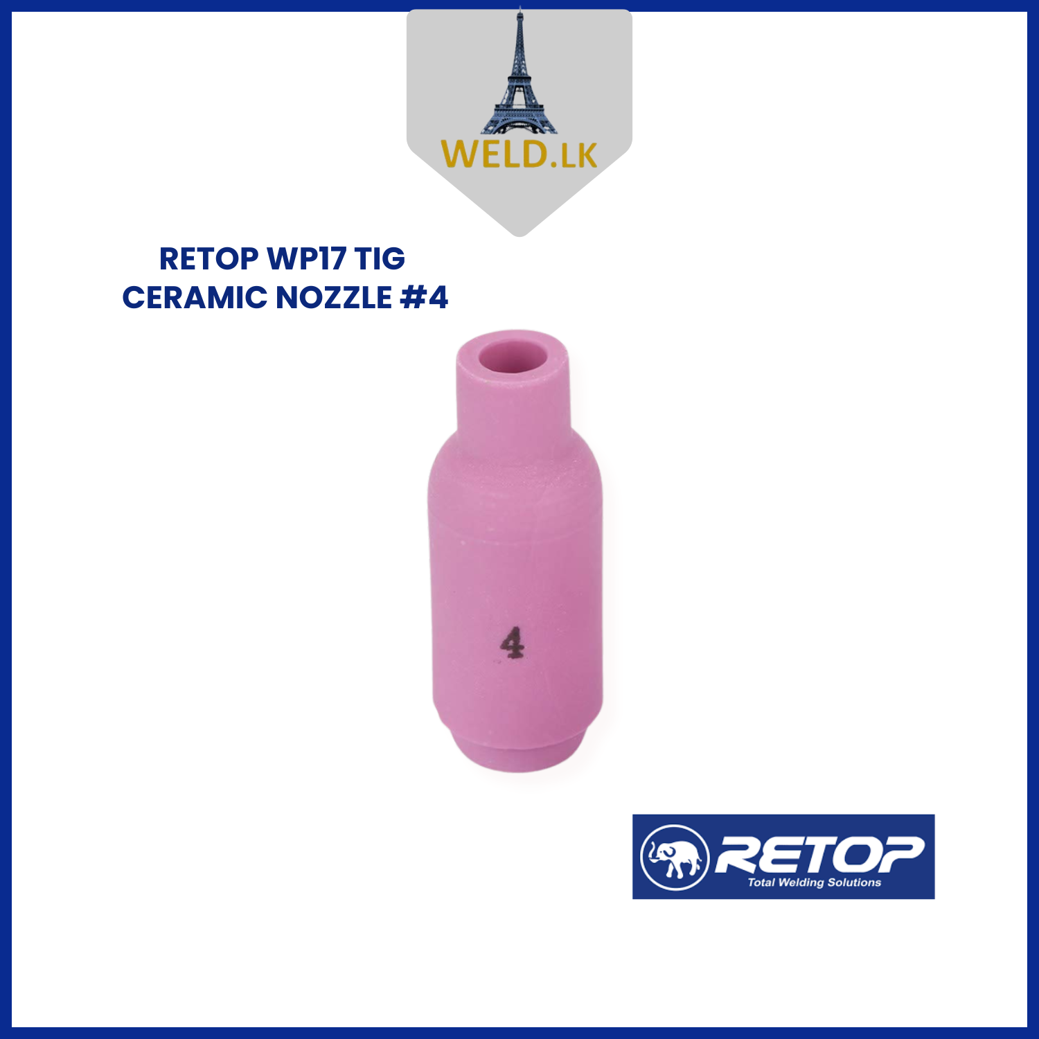 RETOP WP17 TIG CERAMIC NOZZLE #4