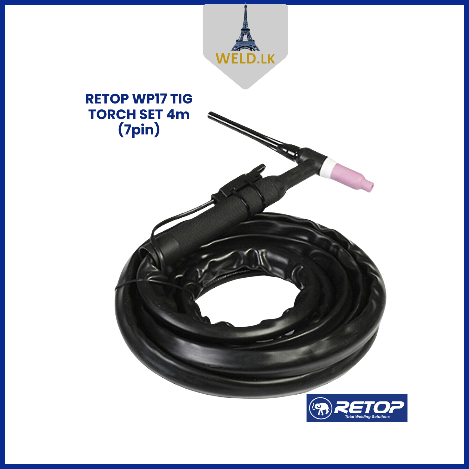 RETOP WP17 TIG TORCH SET 4m (7pin)